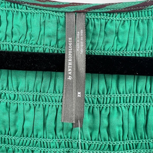 Anthropologie NWT The Peregrine Mini Dress in Green Motif size 2X - Picture 6 of 9